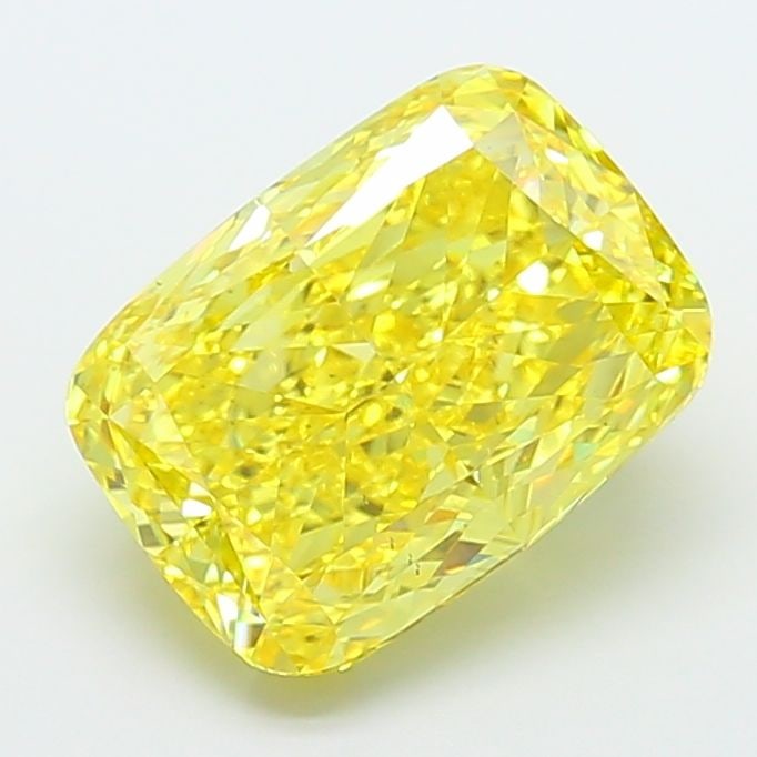 Loose Diamond - CUSHION MODIFIED 7.59ct Fancy Vivid Yellow VS2: Loose Diamond - CUSHION MODIFIED 7.59ct Fancy Vivid Yellow VS2 Source: This is a real non-mined Diamond that has been grown in a lab Shape: CUSHION MODIFIED Carats: 7.59 Color: Fancy Vivid Yellow