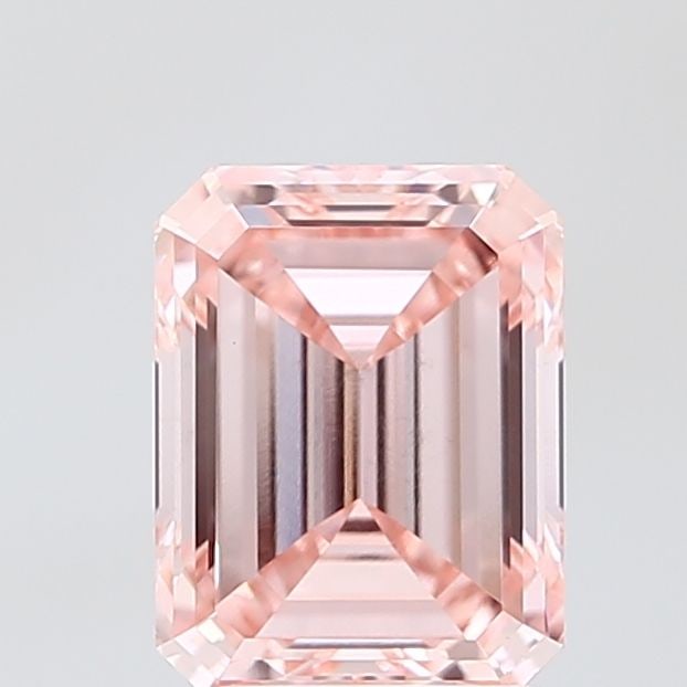Loose Diamond - EMERALD 2.53ct Fancy Vivid Pink VS1: Loose Diamond - EMERALD 2.53ct Fancy Vivid Pink VS1 Source: This is a real non-mined Diamond that has been grown in a lab Shape: EMERALD Carats: 2.53 Color: Fancy Vivid Pink Certification: NONE