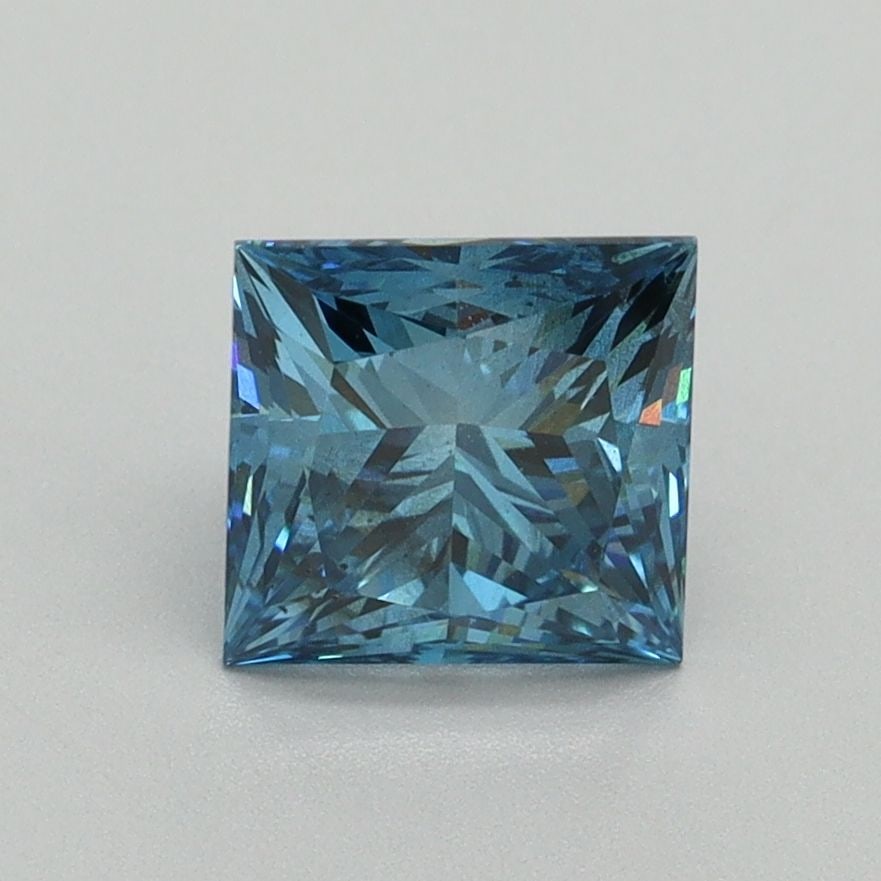 Loose Diamond - PRINCESS 1.54ct Fancy Vivid Blue SI2: Loose Diamond - PRINCESS 1.54ct Fancy Vivid Blue SI2 Source: This is a real non-mined Diamond that has been grown in a lab Shape: PRINCESS Carats: 1.54 Color: Fancy Vivid Blue Certification: IGI Video