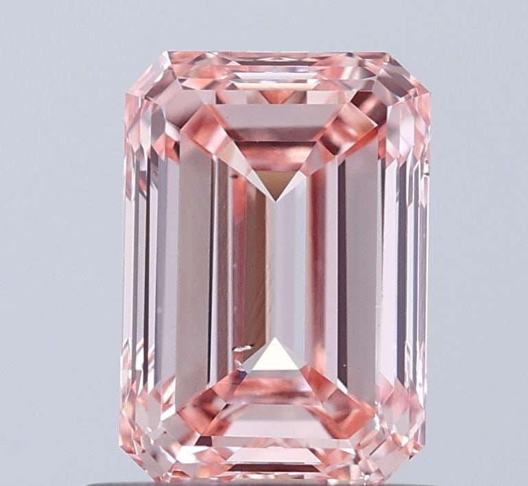 Loose Diamond - EMERALD 1.01ct Fancy Pink SI1: Loose Diamond - EMERALD 1.01ct Fancy Pink SI1 Source: This is a real non-mined Diamond that has been grown in a lab Shape: EMERALD Carats: 1.01 Color: Fancy Pink Certification: IGI Video: Video Link