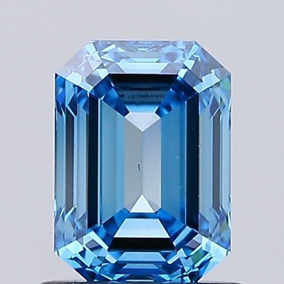 Loose Diamond - EMERALD 1.0ct Fancy Vivid Blue VS2: Loose Diamond - EMERALD 1.0ct Fancy Vivid Blue VS2 Source: This is a real non-mined Diamond that has been grown in a lab Shape: EMERALD Carats: 1.0 Color: Fancy Vivid Blue Certification: IGI Video: