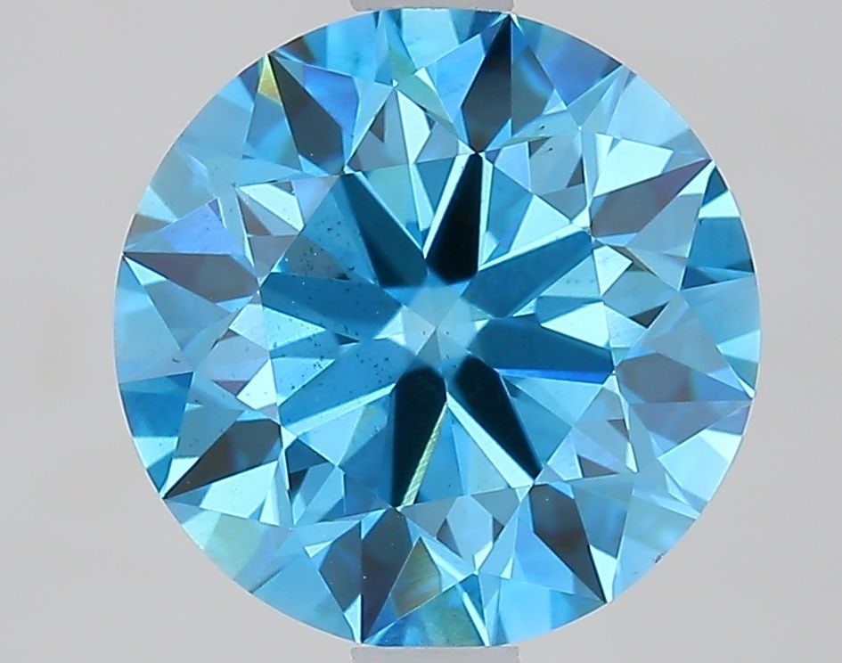 Ideal Loose Diamond - ROUND 2.54ct Fancy Vivid Blue VS1: Ideal Loose Diamond - ROUND 2.54ct Fancy Vivid Blue VS1 Source: This is a real non-mined Diamond that has been grown in a lab Shape: ROUND Carats: 2.54 Color: Fancy Vivid Blue Certification: IGI