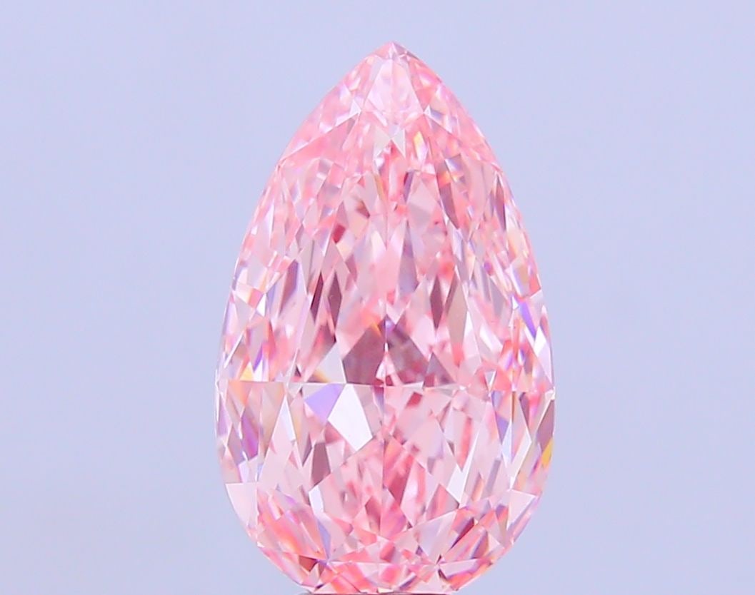 Loose Diamond - PEAR 10.05ct Fancy Vivid Pink VS1: Loose Diamond - PEAR 10.05ct Fancy Vivid Pink VS1 Source: This is a real non-mined Diamond that has been grown in a lab Shape: PEAR Carats: 10.05 Color: Fancy Vivid Pink Certification: IGI Video: