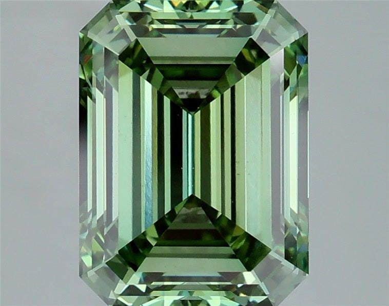 Loose Diamond - EMERALD 4.23ct Fancy Vivid Green VS1 (1 of 1)