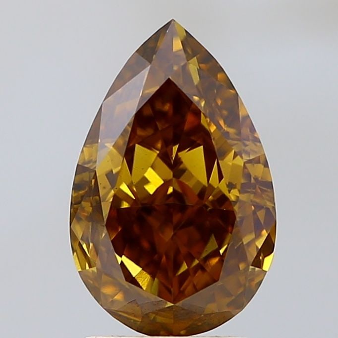 Loose Diamond - PEAR 3.03ct Fancy Yellowish Brown VS1: Loose Diamond - PEAR 3.03ct Fancy Yellowish Brown VS1 Source: This is a real non-mined Diamond that has been grown in a lab Shape: PEAR Carats: 3.03 Color: Fancy Yellowish Brown Certification: IGI Add