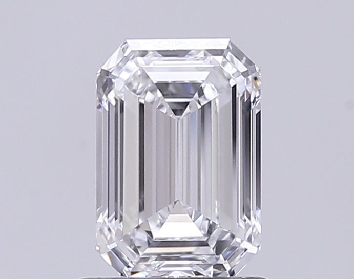 Loose Diamond - EMERALD 1.01ct D VVS2: Loose Diamond - EMERALD 1.01ct D VVS2 Source: This is a real non-mined Diamond that has been grown in a lab Shape: EMERALD Carats: 1.01 Color: D Clarity: VVS2 Certification: IGI Video: