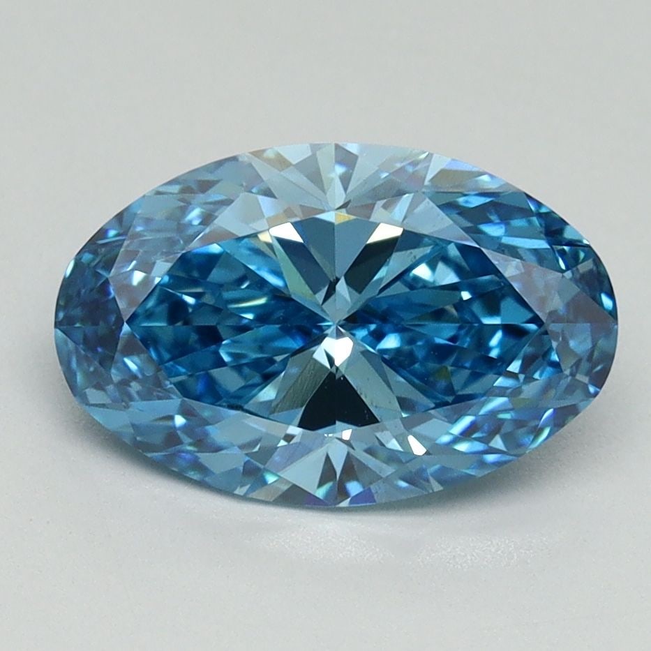 Loose Diamond - OVAL 2.05ct Fancy Vivid Blue VS1: Loose Diamond - OVAL 2.05ct Fancy Vivid Blue VS1 Source: This is a real non-mined Diamond that has been grown in a lab Shape: OVAL Carats: 2.05 Color: Fancy Vivid Blue Certification: IGI Video: Video