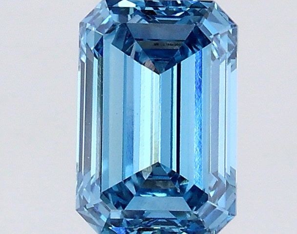 Loose Diamond - EMERALD 1.17ct Fancy Vivid Blue VS1: Loose Diamond - EMERALD 1.17ct Fancy Vivid Blue VS1 Source: This is a real non-mined Diamond that has been grown in a lab Shape: EMERALD Carats: 1.17 Color: Fancy Vivid Blue Certification: IGI Video: