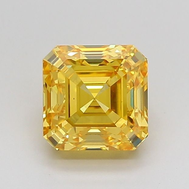 Loose Diamond - SQUARE EMERALD 1.92ct Fancy Vivid Yellow VS2: Loose Diamond - SQUARE EMERALD 1.92ct Fancy Vivid Yellow VS2 Source: This is a real non-mined Diamond that has been grown in a lab Shape: SQUARE EMERALD Carats: 1.92 Color: Fancy Vivid Yellow Certific