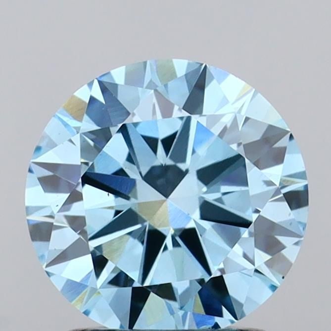 Loose Diamond - ROUND 1.5ct Fancy Vivid Blue SI1: Loose Diamond - ROUND 1.5ct Fancy Vivid Blue SI1 Source: This is a real non-mined Diamond that has been grown in a lab Shape: ROUND Carats: 1.5 Color: Fancy Vivid Blue Certification: IGI Video: Video