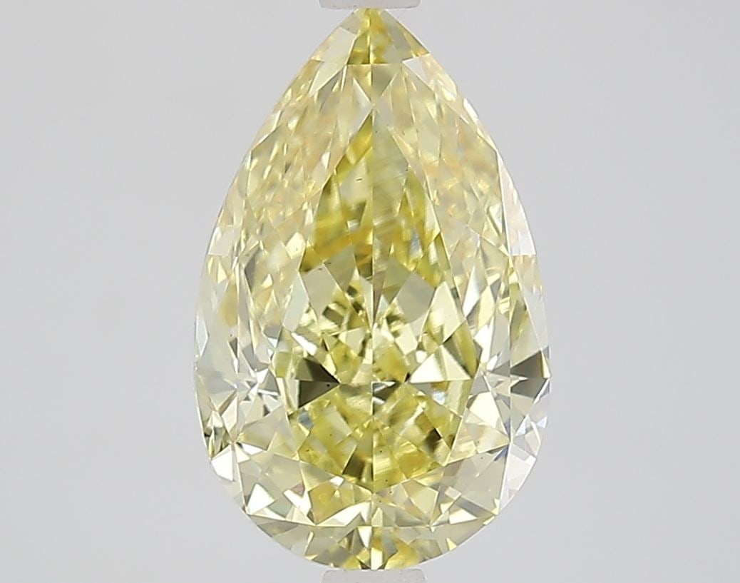 Loose Diamond - PEAR 3.06ct Fancy Intense Yellow VS1: Loose Diamond - PEAR 3.06ct Fancy Intense Yellow VS1 Source: This is a real non-mined Diamond that has been grown in a lab Shape: PEAR Carats: 3.06 Color: Fancy Intense Yellow Certification: IGI Video
