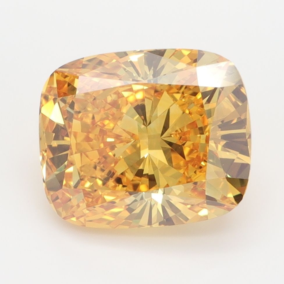 Loose Diamond - CUSHION BRILLIANT 3.61ct Fancy Vivid Yellow VS1 (1 of 1)