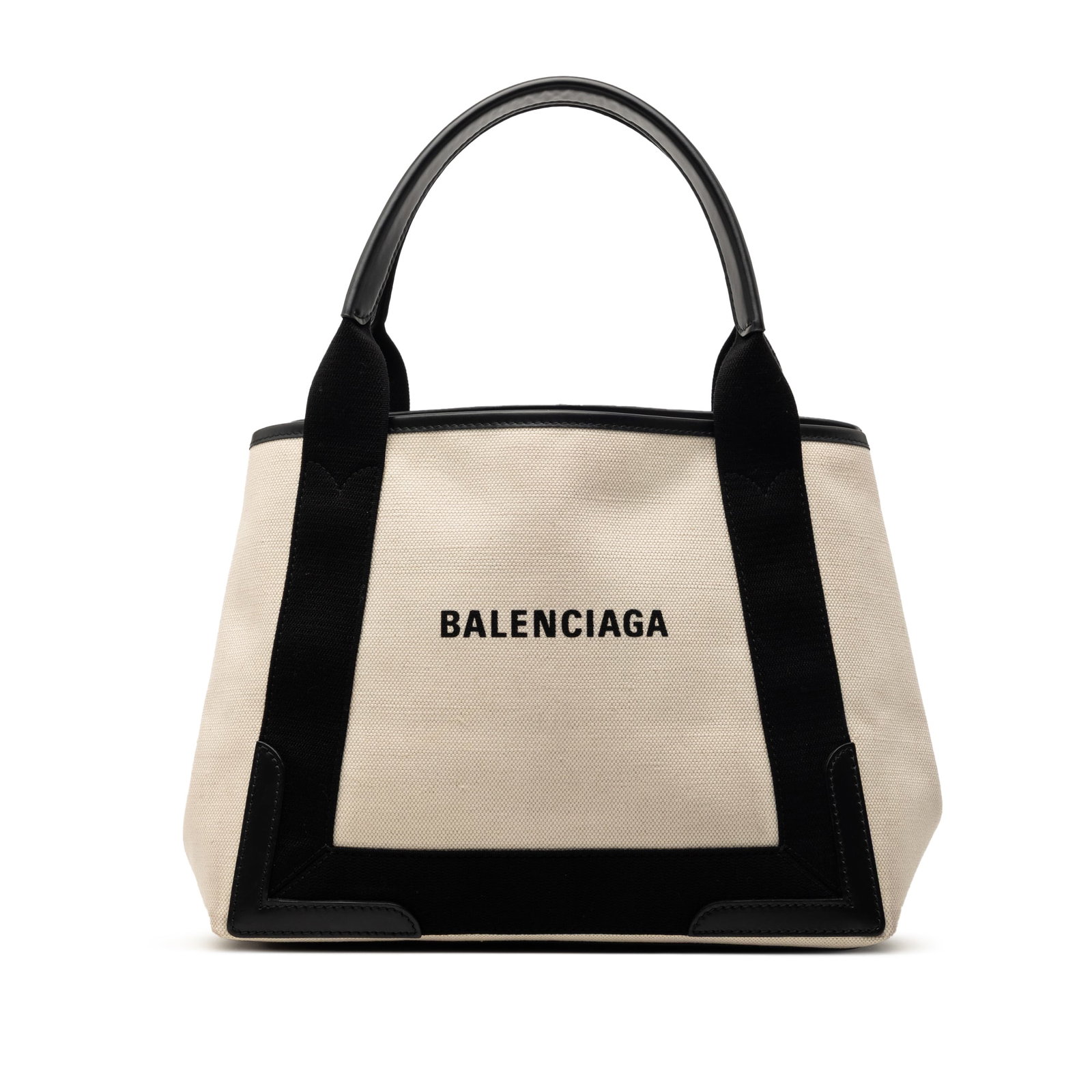 Balenciaga Cabas S canvas tote with leather trim (1 of 7)