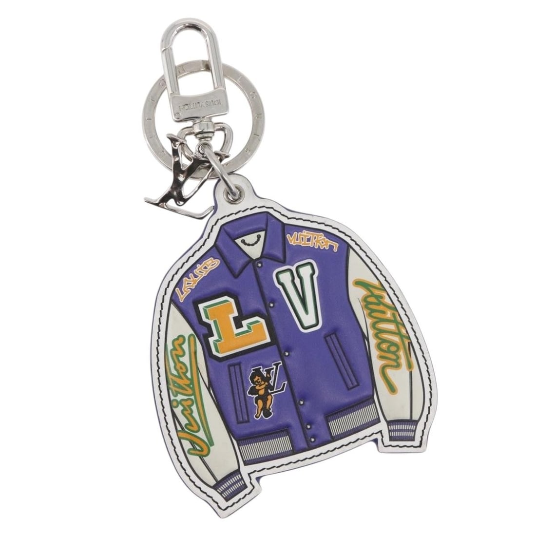 Purple Leather LV Varsity Jacket Bag Charm MP3385 by Louis Vuitton (1 of 8)