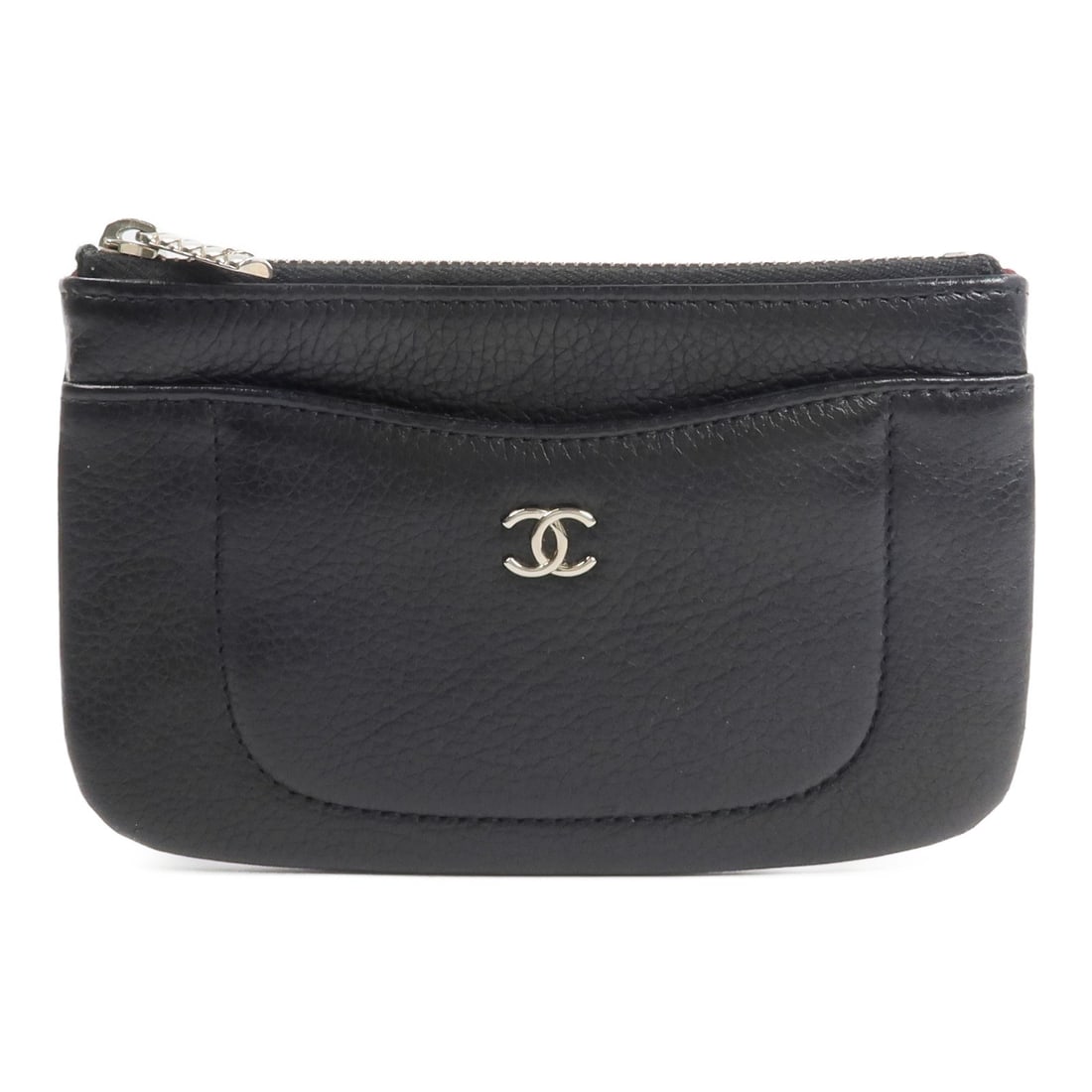 CHANEL Black Calfskin CC Card Holder Coin Purse (1 of 18)