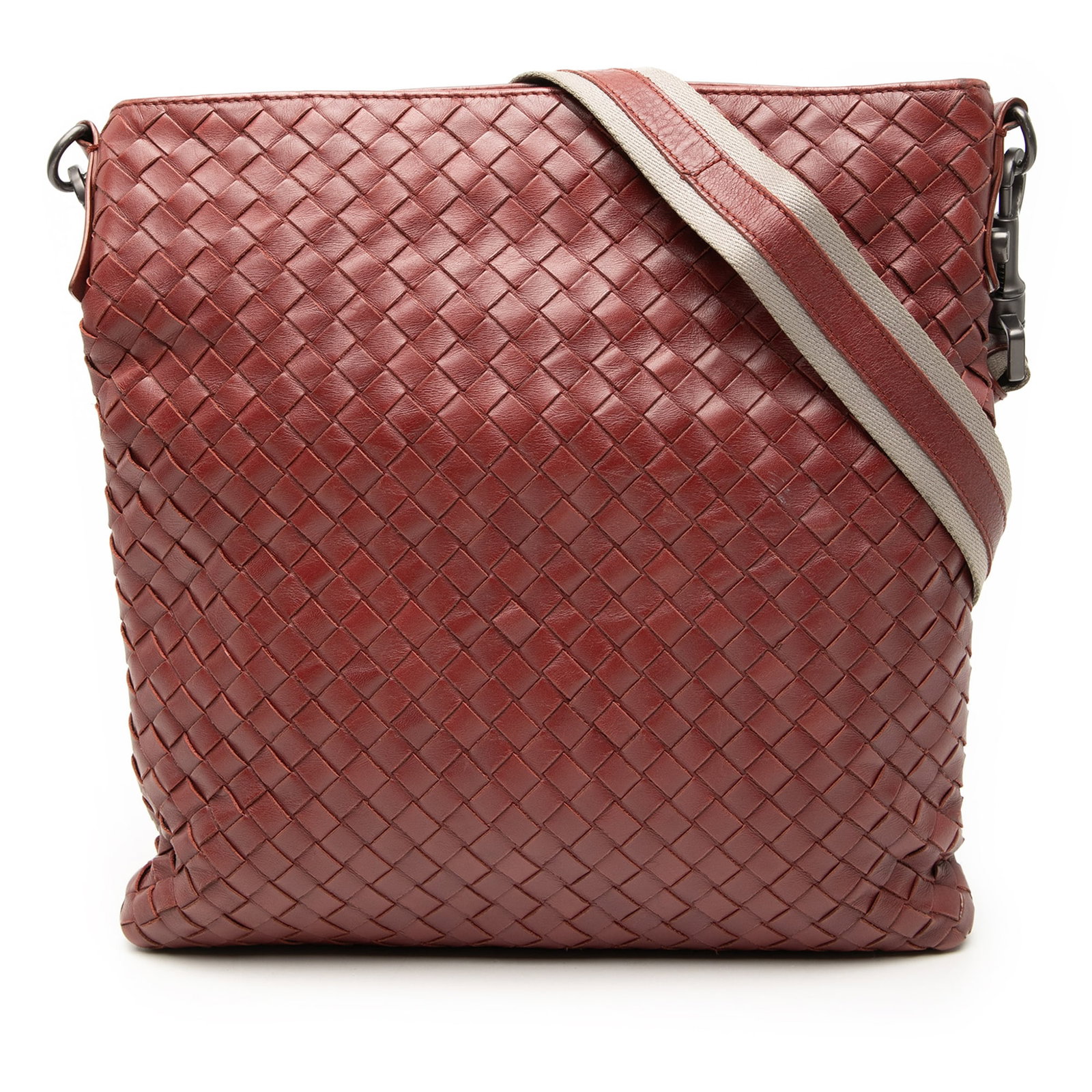 Bottega Veneta Red Intrecciato Nappa Leather Crossbody Bag (1 of 9)