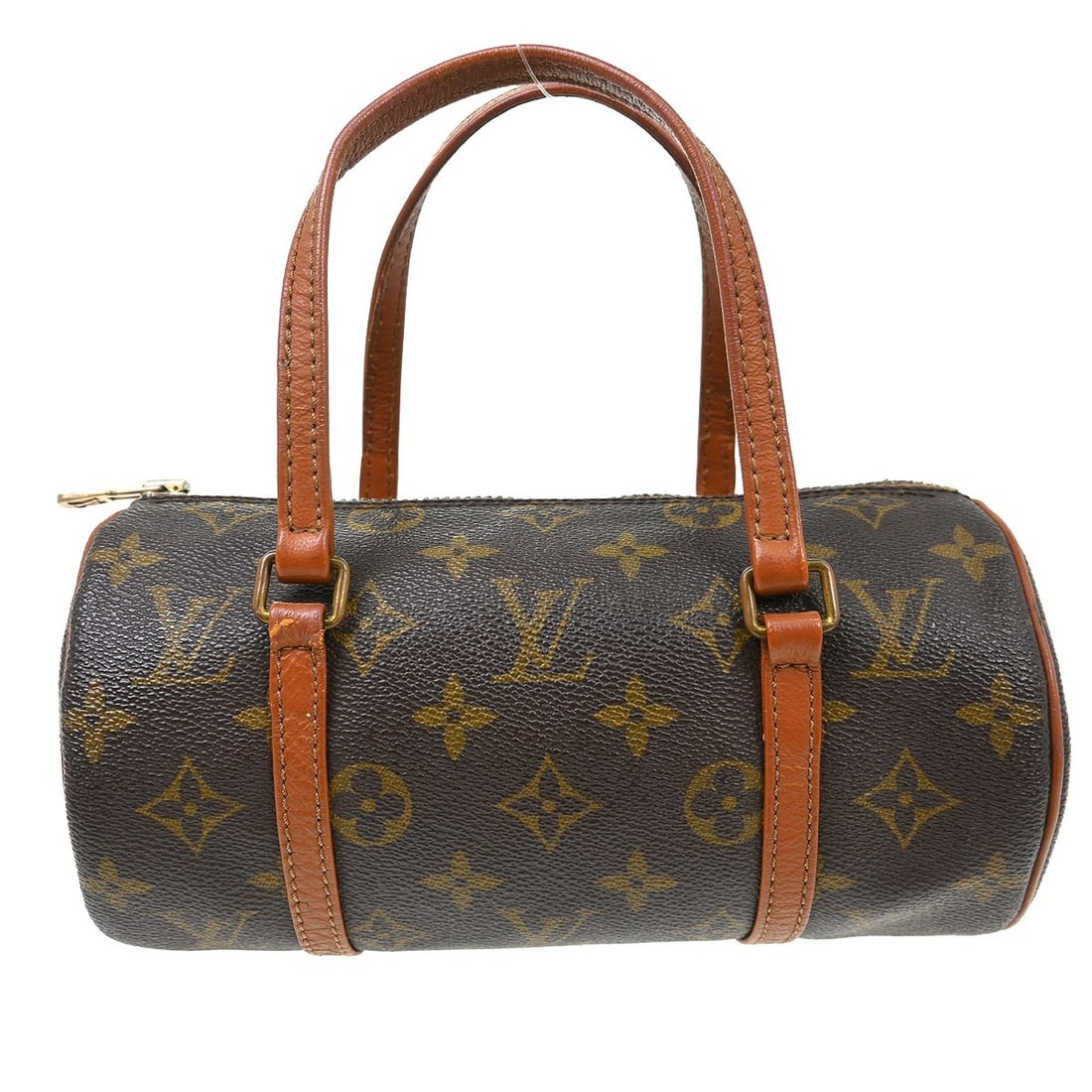 Louis Vuitton Papillon 22 Monogram Canvas Zip Handbag: Louis Vuitton Papillon 22 Monogram Canvas Zip Handbag This Louis Vuitton Papillon 22 handbag features the iconic monogram canvas exterior with brown leather double handles and a zip closure. The mediu