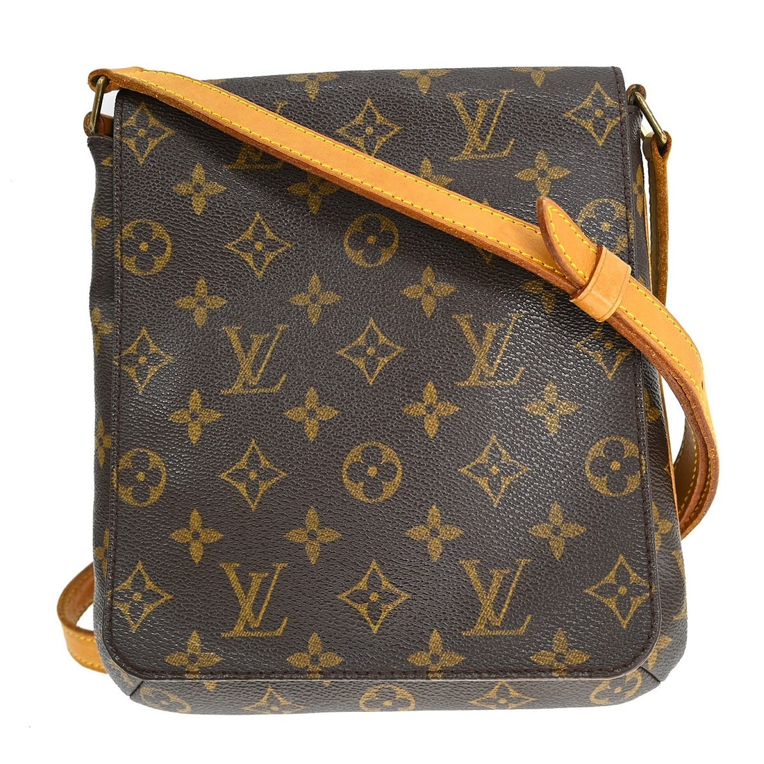 Louis Vuitton Musette Salsa Monogram Canvas Shoulder Bag: Louis Vuitton Musette Salsa Monogram Canvas Shoulder Bag This is a Louis Vuitton Musette Salsa long shoulder bag crafted from monogram canvas with brown leather shoulder strap. The bag features a zip 