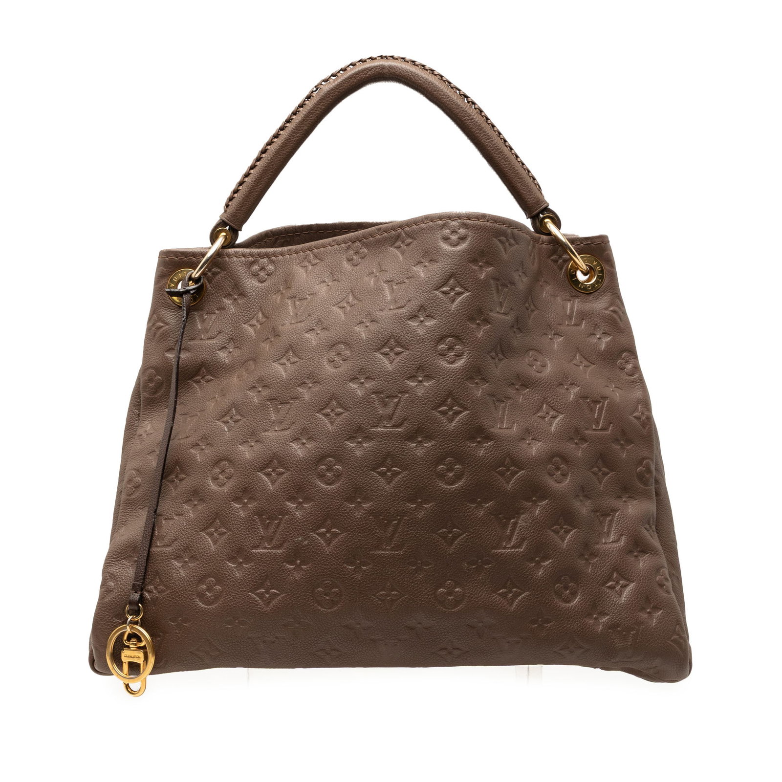 Louis Vuitton Artsy MM Monogram Empreinte Leather Tote: Louis Vuitton Artsy MM Monogram Empreinte Leather Tote This Louis Vuitton Monogram Empreinte Artsy MM features a brown monogram-embossed leather body with a rolled leather handle, an open top, and int