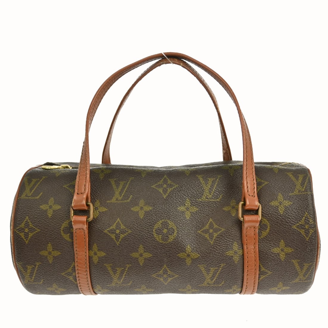 Louis Vuitton Papillon 26 Monogram Canvas Top Handle Bag: Louis Vuitton Papillon 26 Monogram Canvas Top Handle Bag This vintage Louis Vuitton Papillon 26 handbag features the iconic monogram canvas leather exterior with double handles and a top zipper closur
