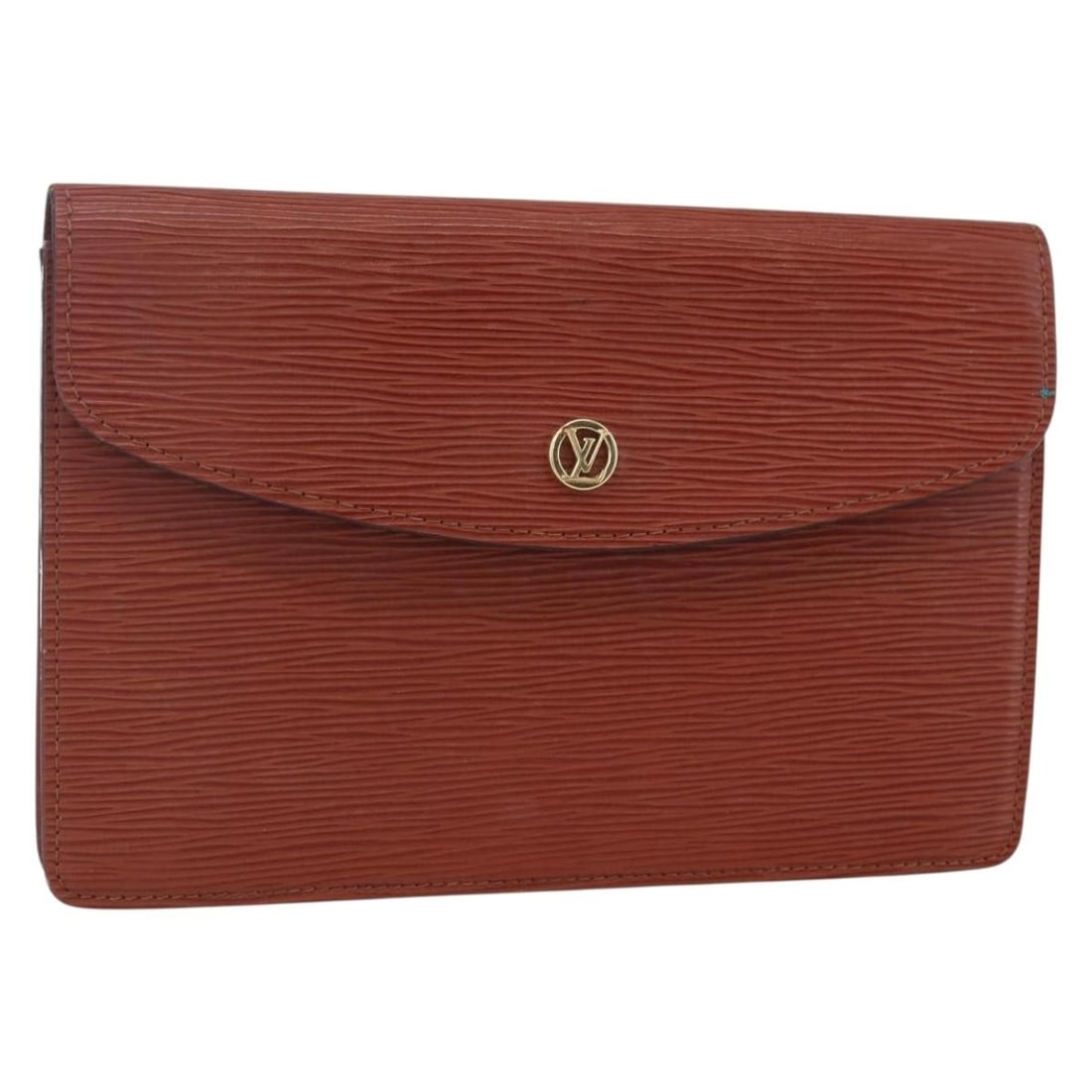 LOUIS VUITTON Epi Montaigne 23 Clutch Bag Brown M52663 Auth (1 of 18)
