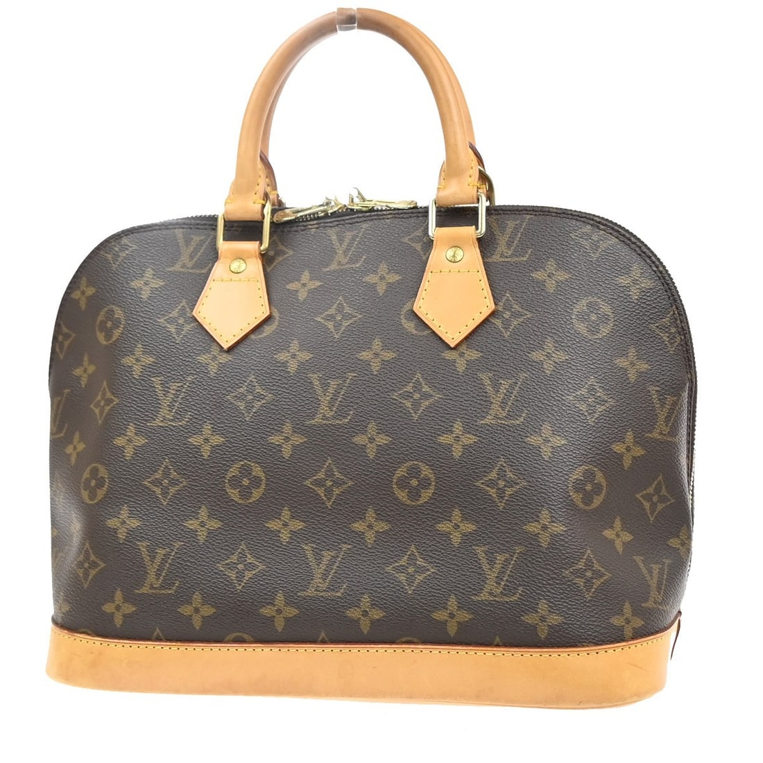 Louis Vuitton Alma Brown Canvas Tote: Louis Vuitton Alma Brown Canvas Tote This Louis Vuitton Alma handbag features the iconic monogram canvas in a classic brown color. Designed for women, it offers a structured silhouette with a spacious