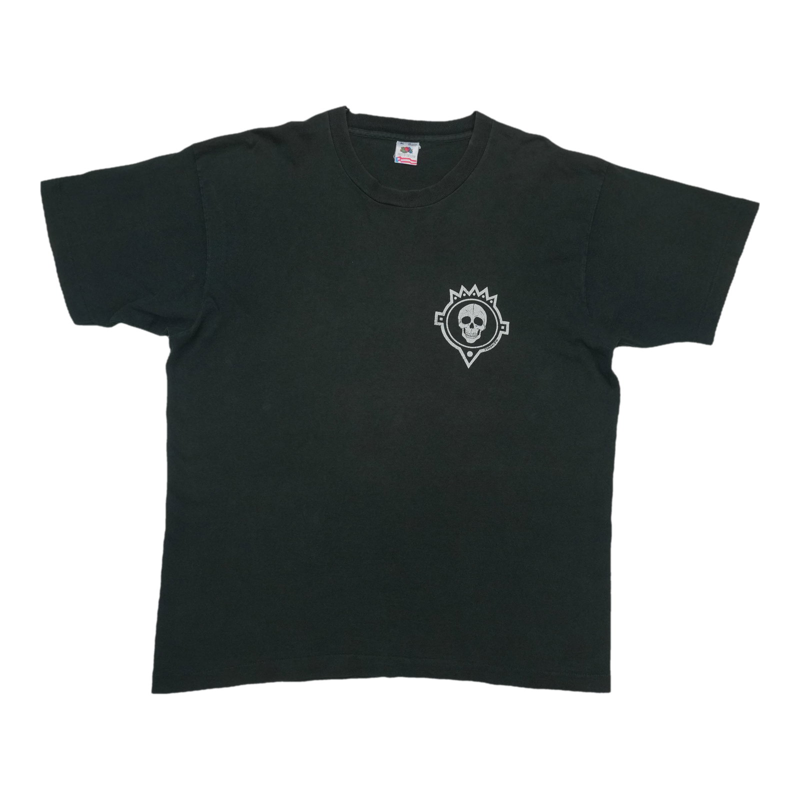 Vintage 1988 Foravi Skull Black Cotton T Shirt XL (1 of 6)