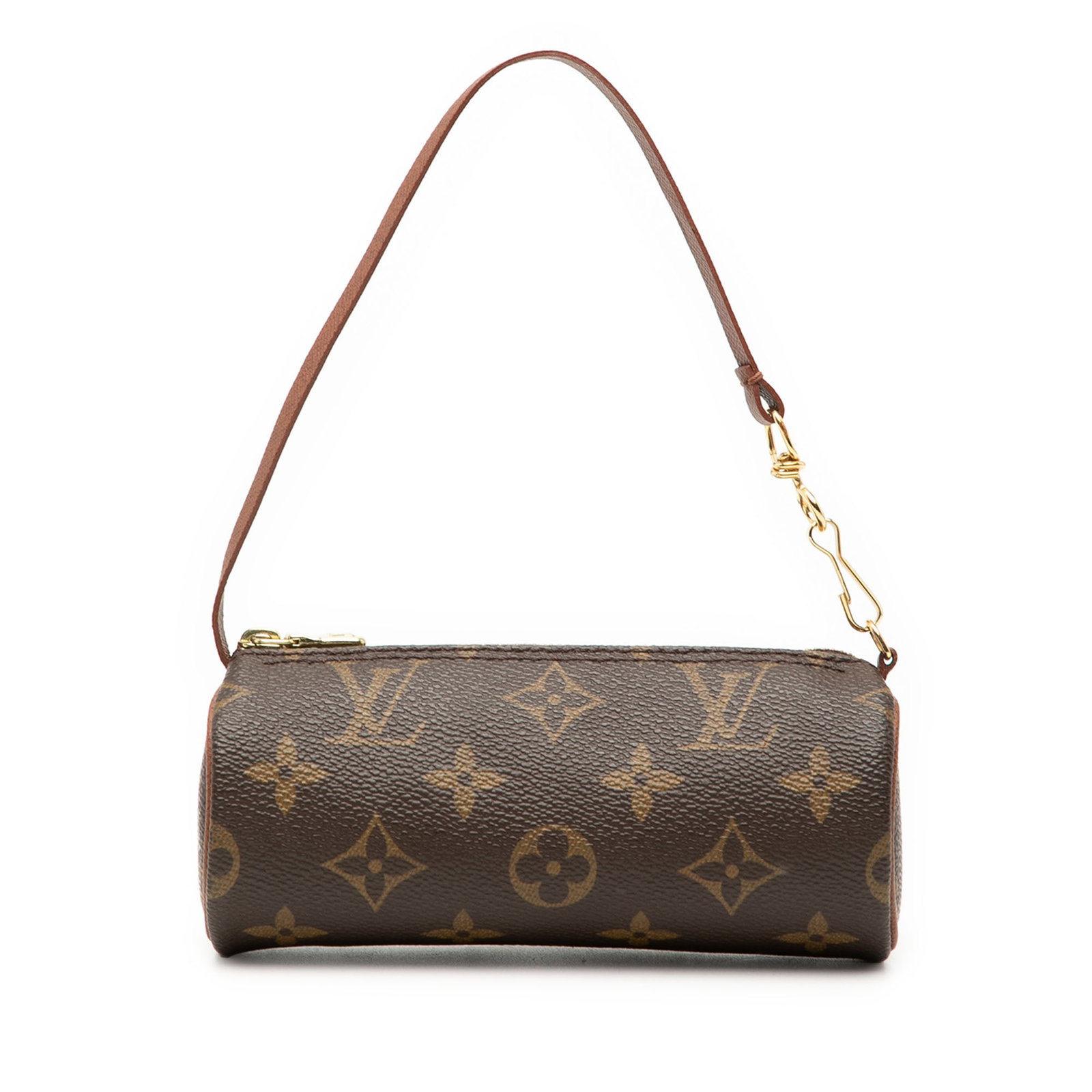 Louis Vuitton Papillon Pochette Monogram Canvas Zip Bag: Louis Vuitton Papillon Pochette Monogram Canvas Zip Bag This Louis Vuitton Monogram Papillon Pochette features the signature monogram canvas, complemented by a detachable leather strap and a secure to