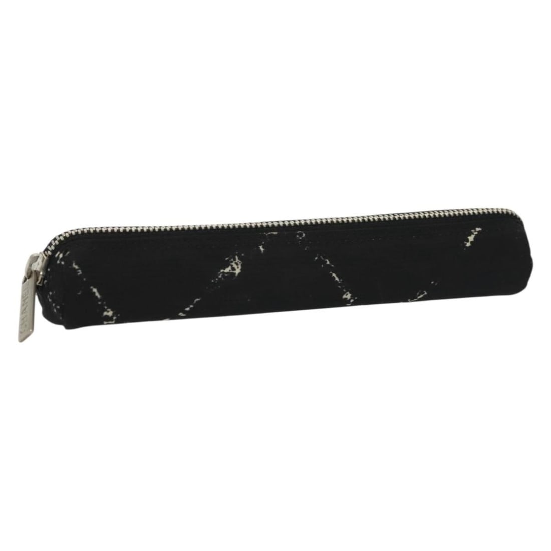 CHANEL Travel Line Black Silver Nylon Pen Case Authentic France 6228492 (1 of 17)