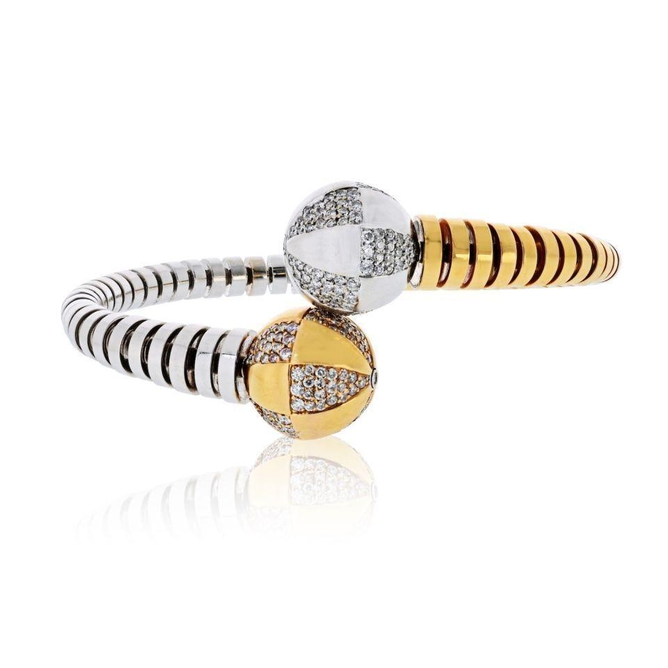 Bvlgari Enigma diamond spinning bypass bracelet (1 of 4)