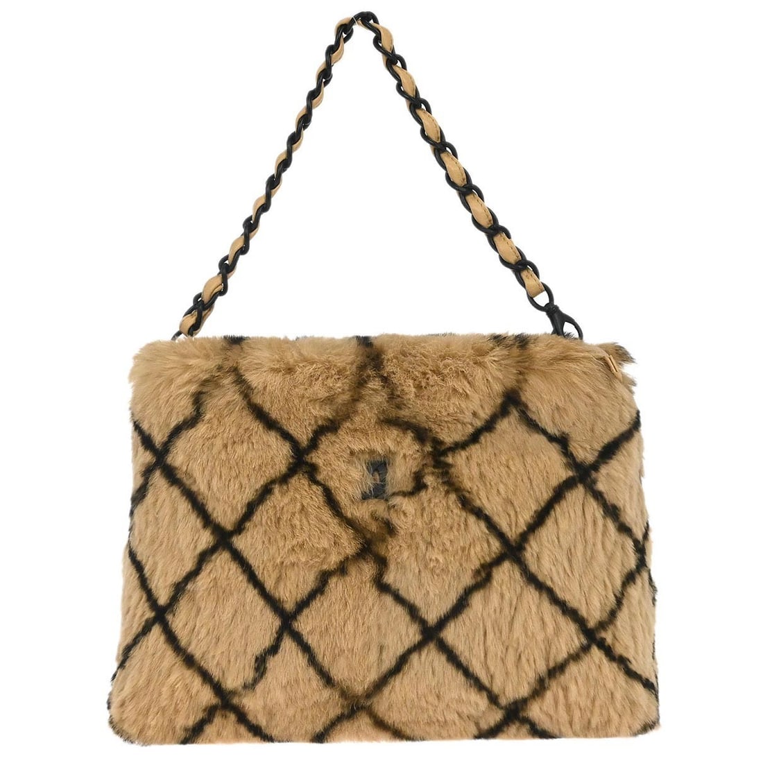 Medium Shoulder Bag in Beige Fur Leather by Chanel (1 of 10)