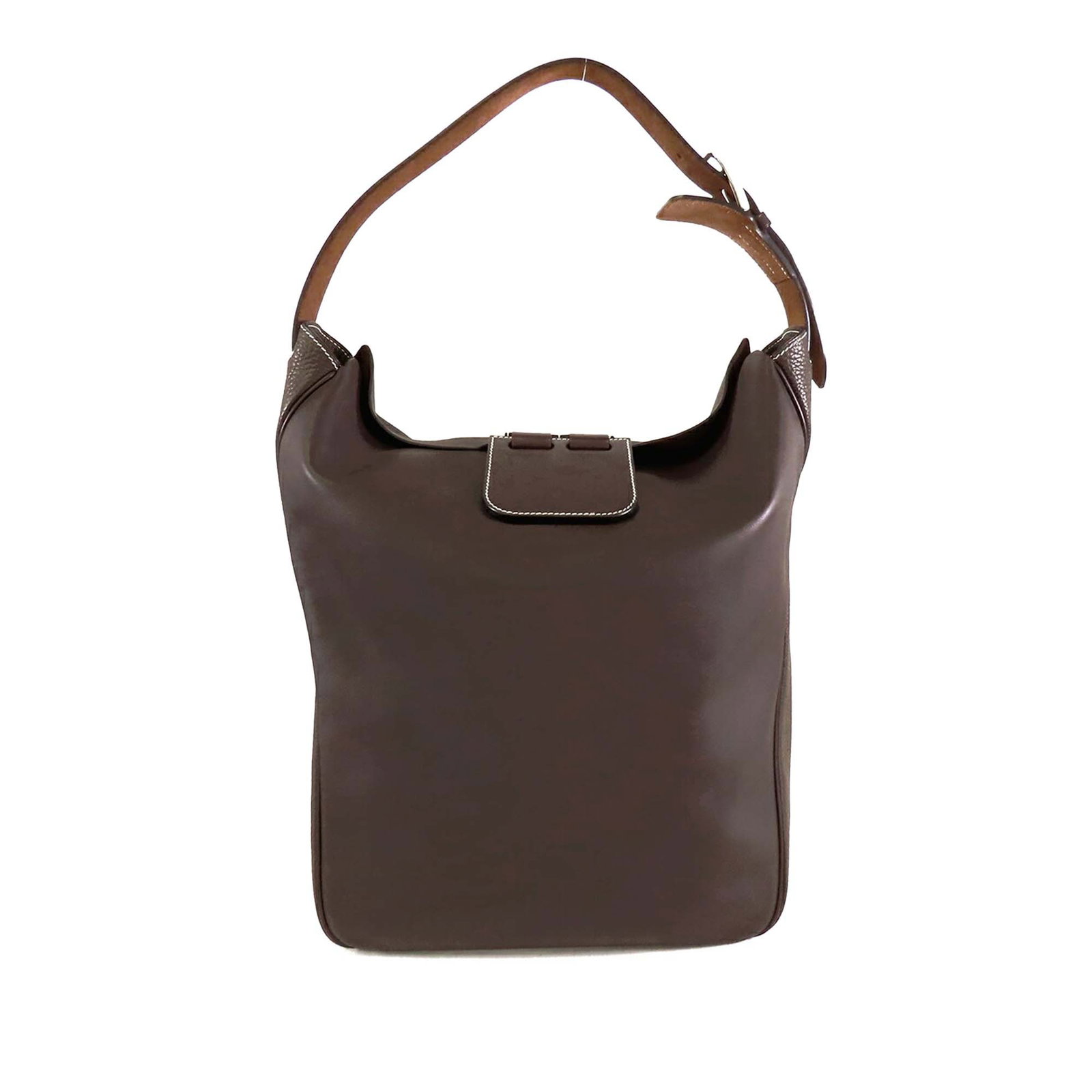 Hermes Virevolte 29 brown leather shoulder bag (1 of 14)