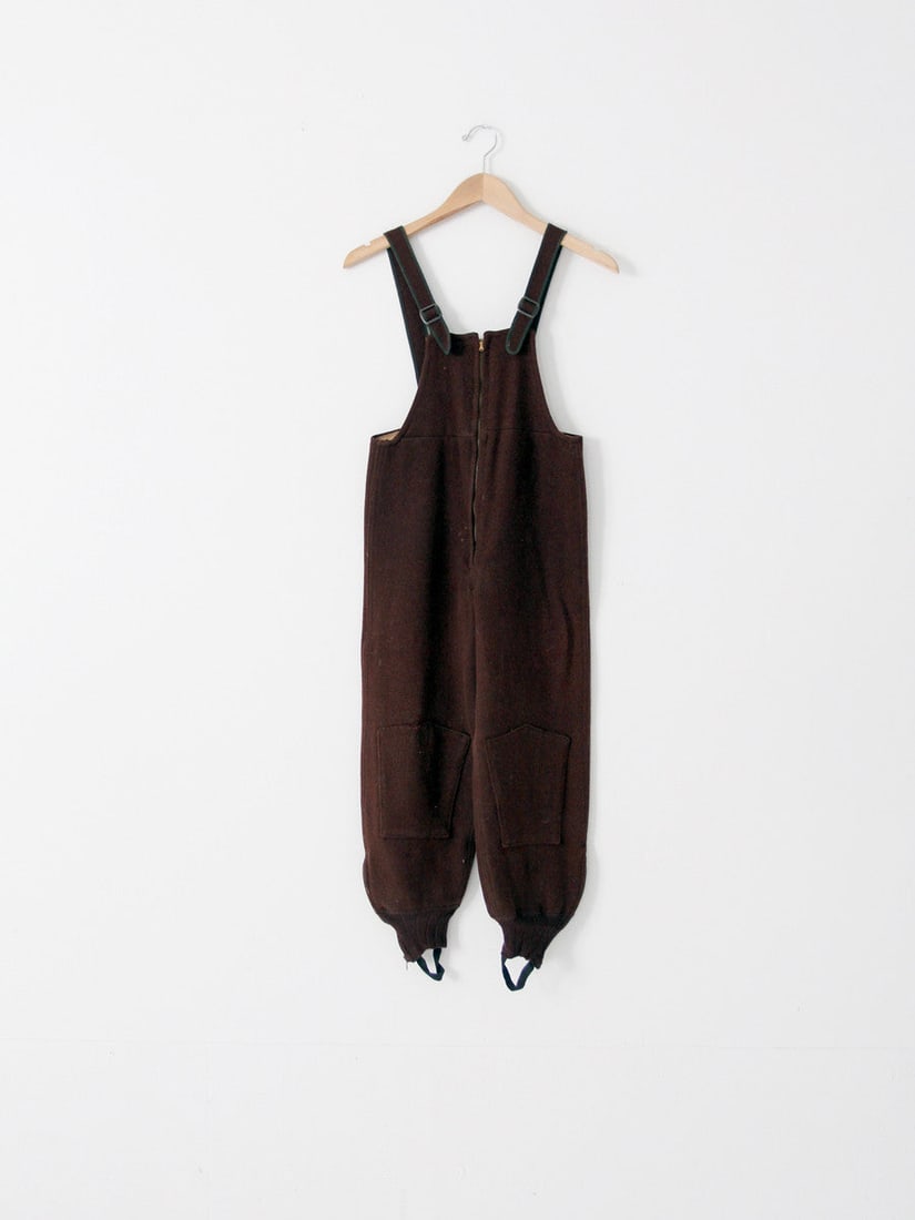 Vintage H.W. Carter Wool Overalls Pre-1960s Children's Size L (1 of 5)