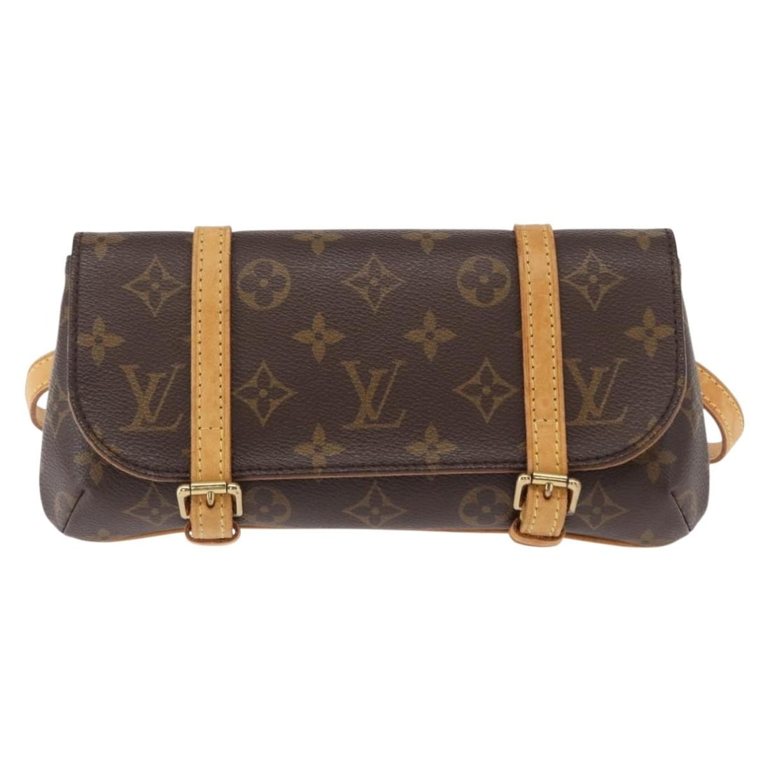 Louis Vuitton Marelle Brown Canvas Waist Bag for Women 24cm: Louis Vuitton Marelle Brown Canvas Waist Bag for Women 24cm This Louis Vuitton Marelle Waist Bag features the classic monogram canvas in a brown color designed for women. The bag presents signs of wea