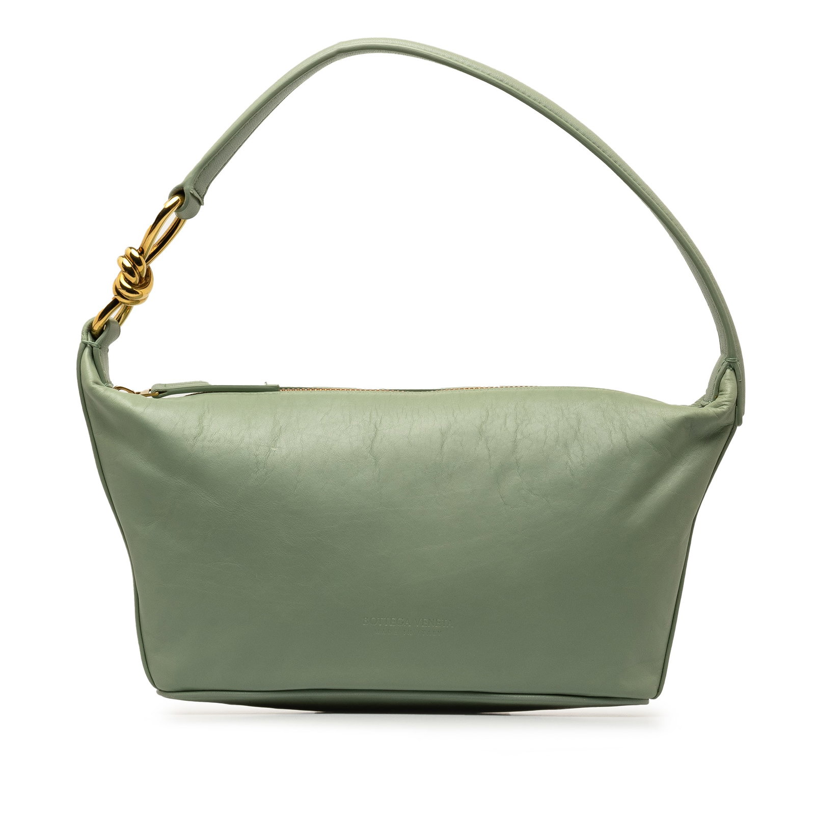 Bottega Veneta Green Leather Knot Shoulder Bag (1 of 10)