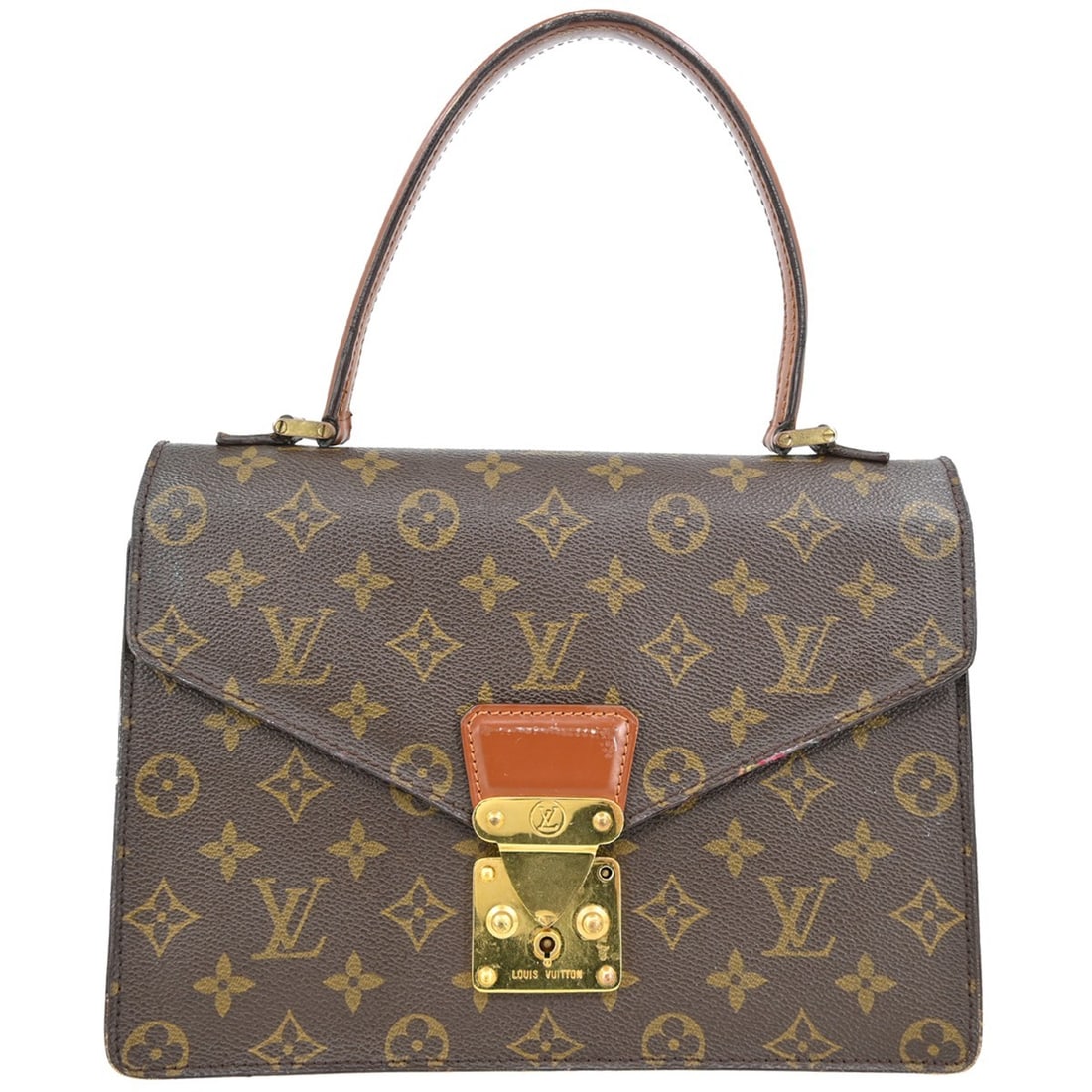 Louis Vuitton Concorde Monogram Canvas Top Handle Bag: Louis Vuitton Concorde Monogram Canvas Top Handle Bag This vintage Louis Vuitton Concorde handbag features the iconic monogram canvas exterior with brown top handles and accents. Designed in a medium 