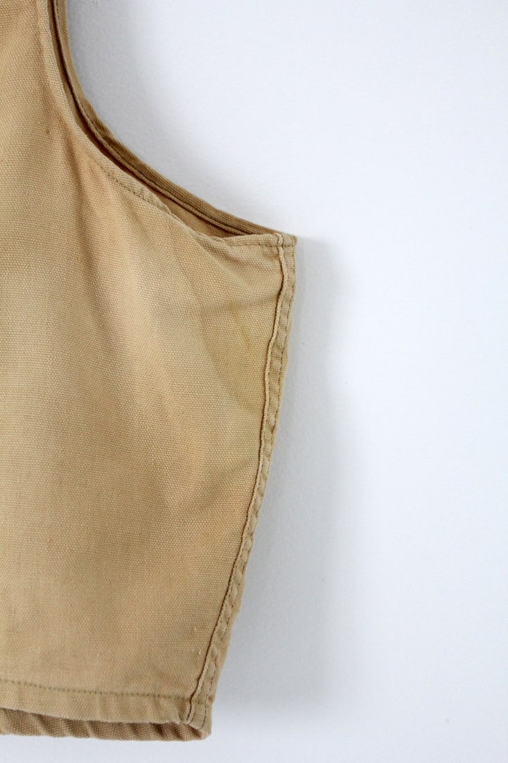 1950s J.C. Higgins Vintage Hunting Vest Tan Canvas (1 of 1)