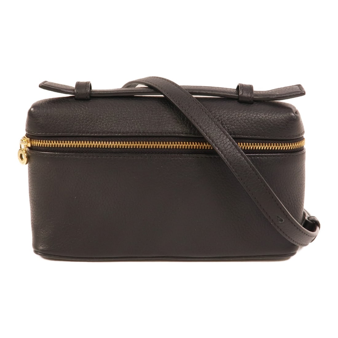 Loro Piana Extra Pocket L19 Black Calfskin 2way Shoulder Bag GHW: Loro Piana Extra Pocket L19 Black Calfskin 2way Shoulder Bag GHW This Loro Piana 2-way shoulder bag features a sleek black calfskin leather exterior and gold-tone hardware. Designed for versatility, i