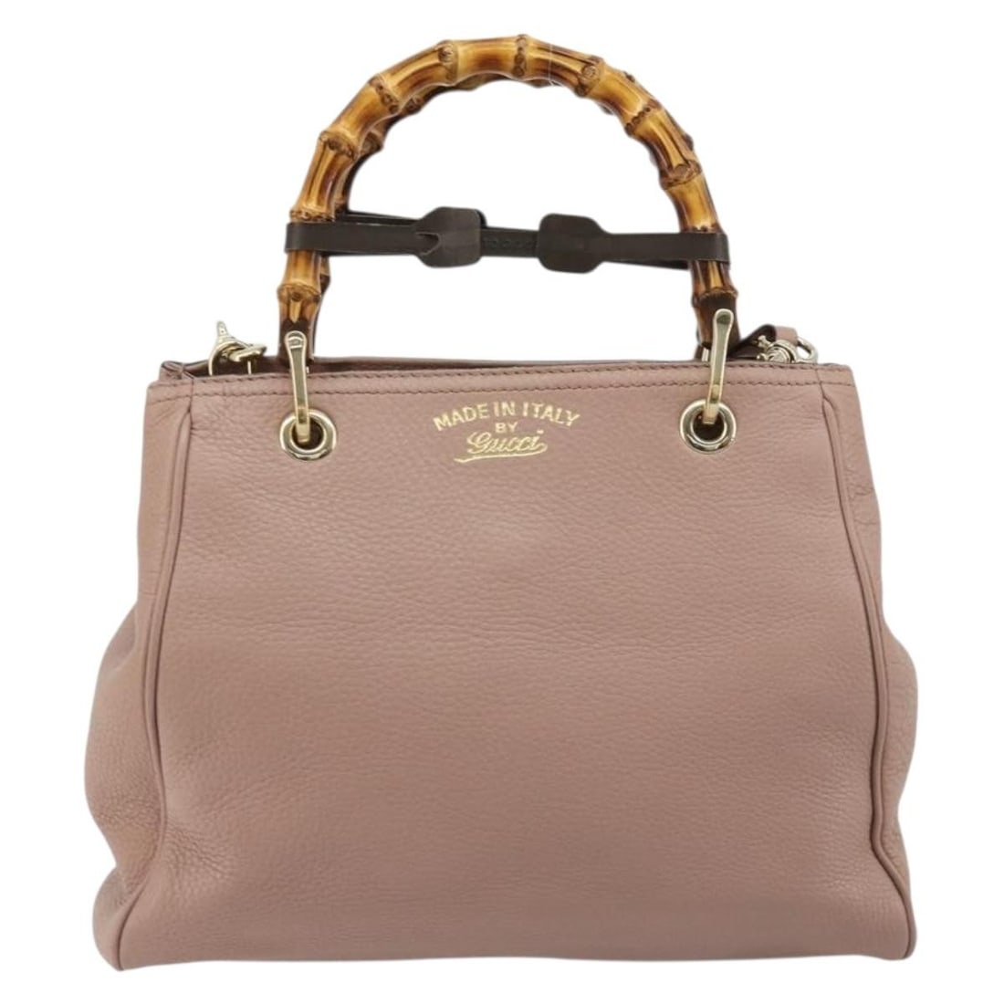 Pink Gucci Bamboo Shopper Tote Leather (1 of 18)