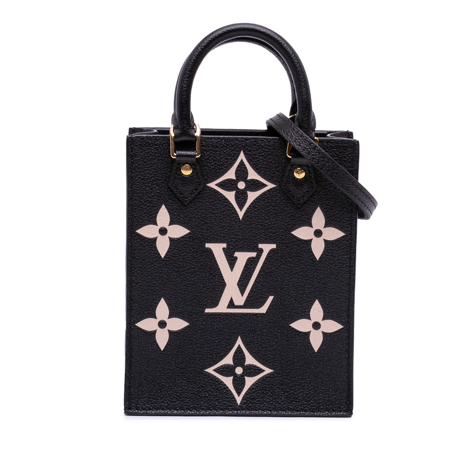 Louis Vuitton Petit Sac Plat Leather Bag Bicolor Monogram Empreinte (1 of 11)