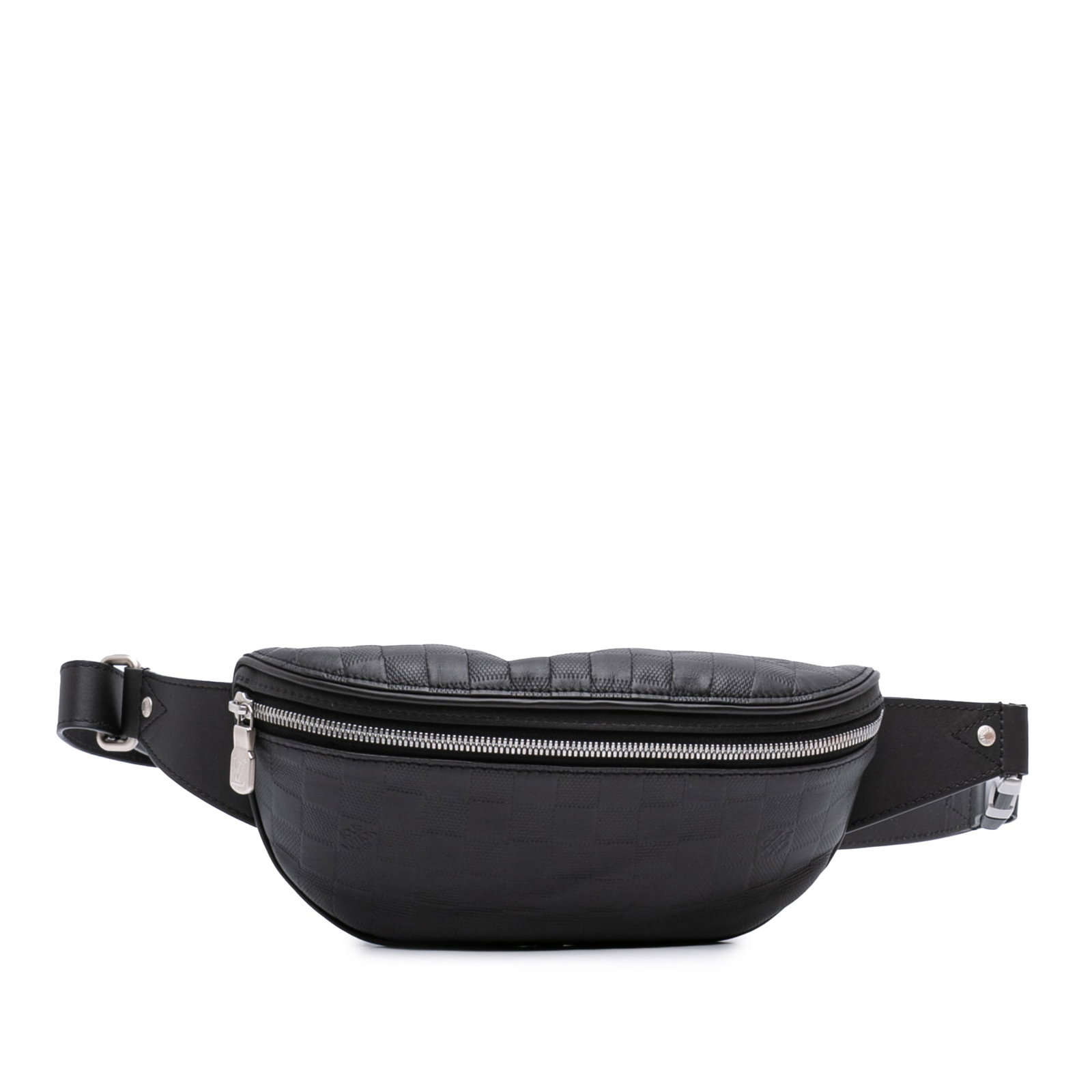 Louis Vuitton Damier Infini Campus belt bag black leather: Louis Vuitton Damier Infini Campus belt bag black leather This Louis Vuitton Damier Infini Campus Bumbag features a signature Damier patterned leather body in black, complemented by an adjustable flat