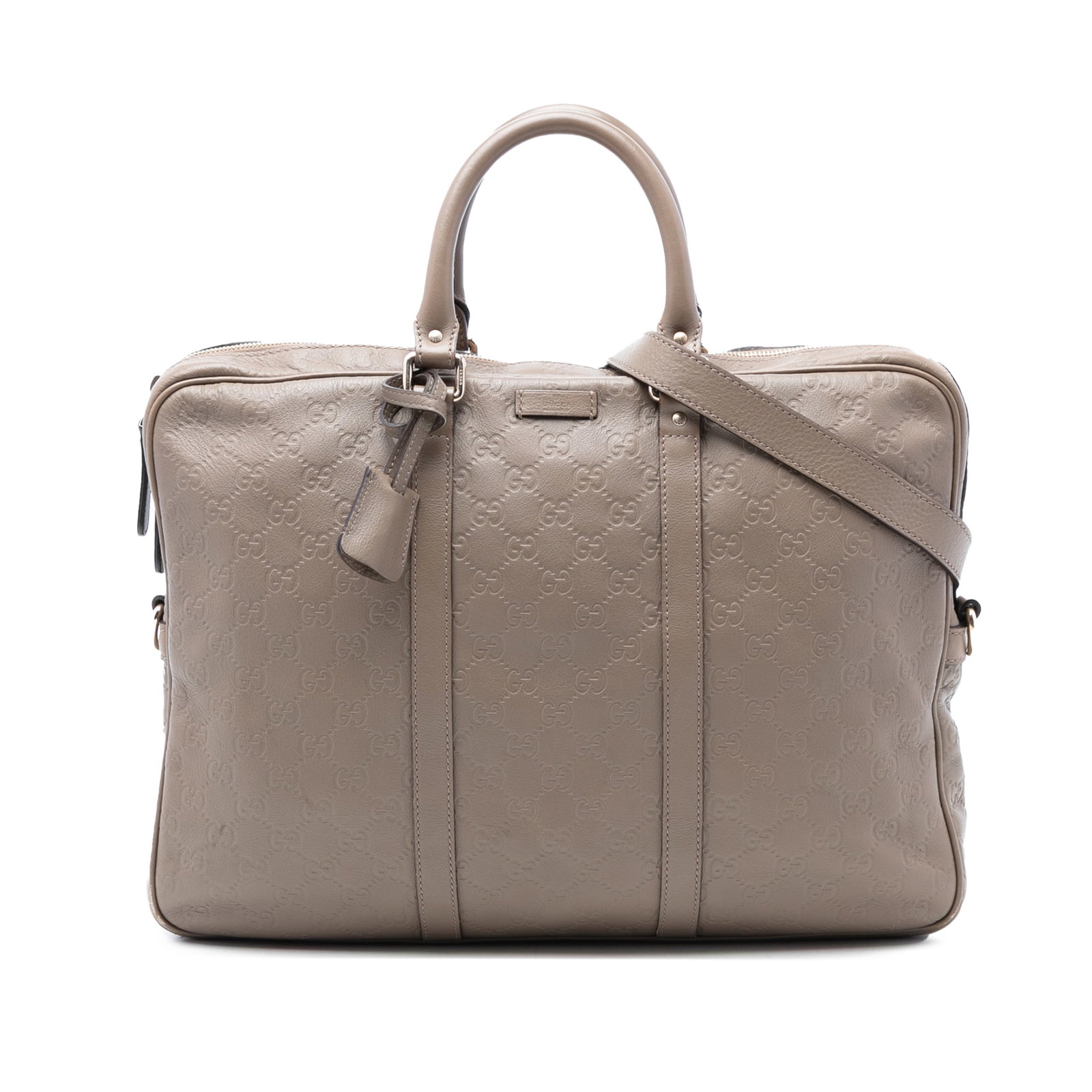 Gucci Guccissima leather business tote brown Italy (1 of 7)