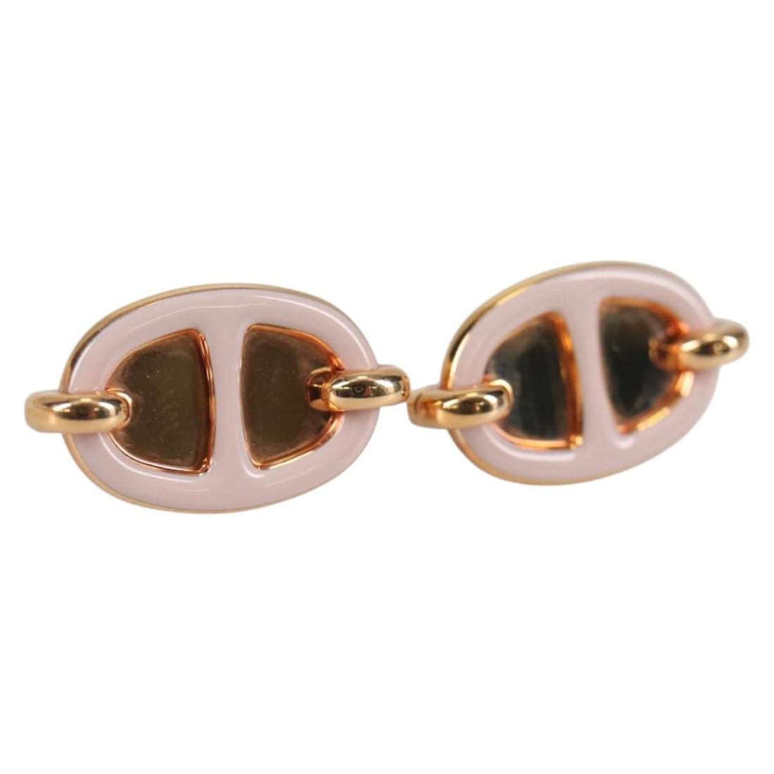 HERMES Pink Mini Mayon Earrings Metal Authentic BA5179M (1 of 7)