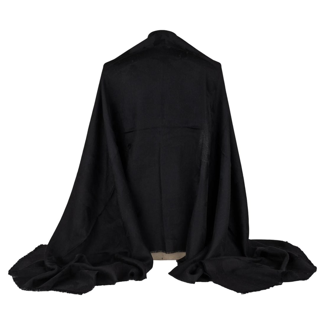 Chanel Black Cashmere Shawl 31x80 Italy 21st Century Classic (1 of 9)