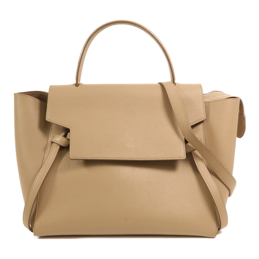 CELINE Mini Belt Bag Beige Calfskin 2 Way Shoulder Bag GHW: CELINE Mini Belt Bag Beige Calfskin 2 Way Shoulder Bag GHW This CELINE Mini Belt Bag is crafted from beige calfskin leather and features a versatile 2-way design, allowing it to be worn as a shoulder 
