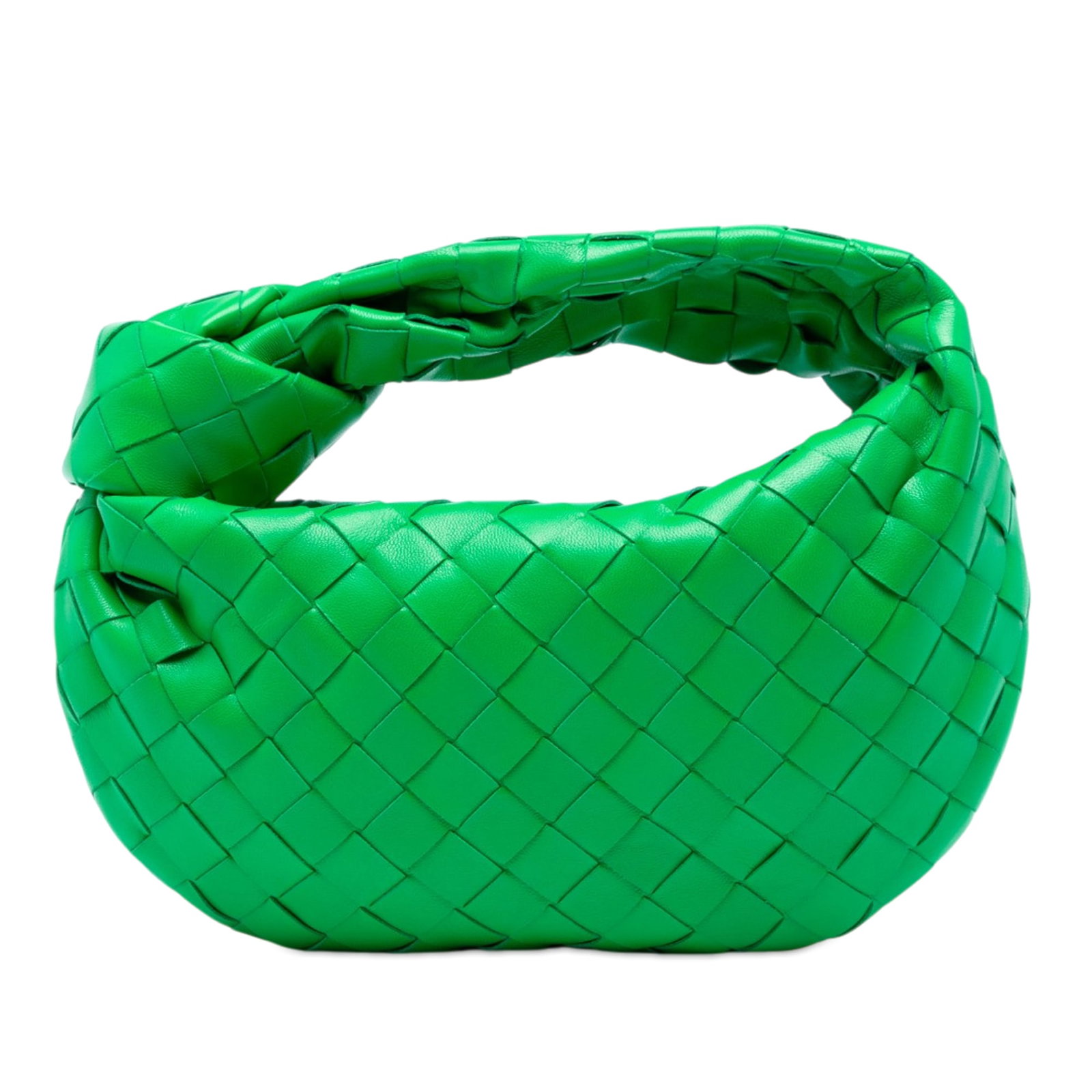 Green Bottega Veneta Jodie woven leather shoulder bag (1 of 7)