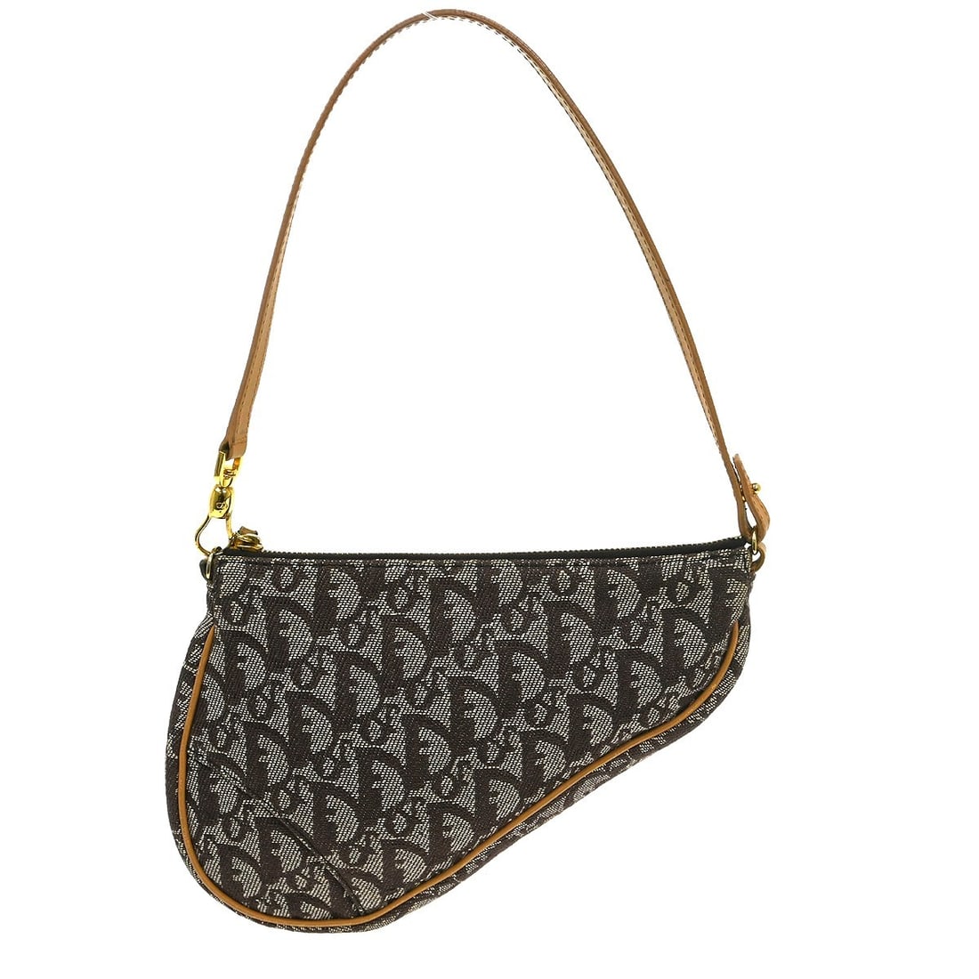 Christian Dior Saddle Bag Brown Canvas: Christian Dior Saddle Bag Brown Canvas This Christian Dior Saddle Bag features the iconic Oblique canvas in brown, designed specifically for women. The bag is crafted from durable canvas and has a com