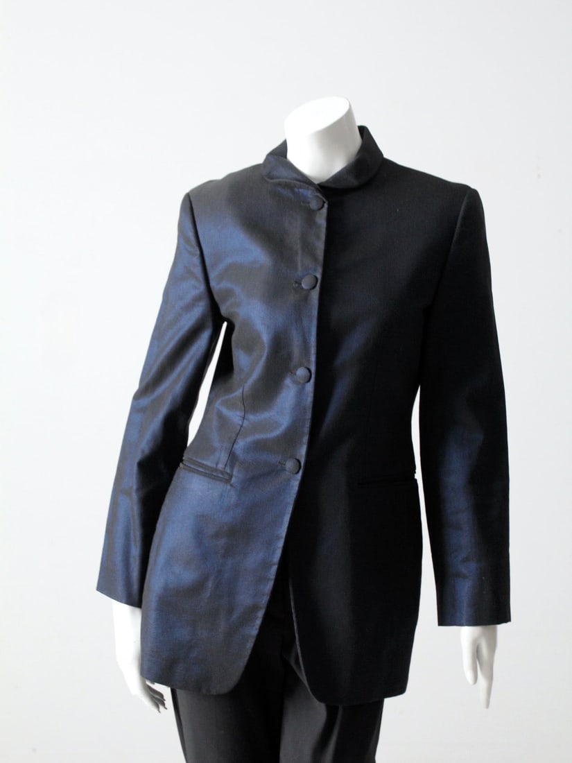Chic Vintage Romeo Gigli Deep Blue Blazer Made in Italy (1 of 5)