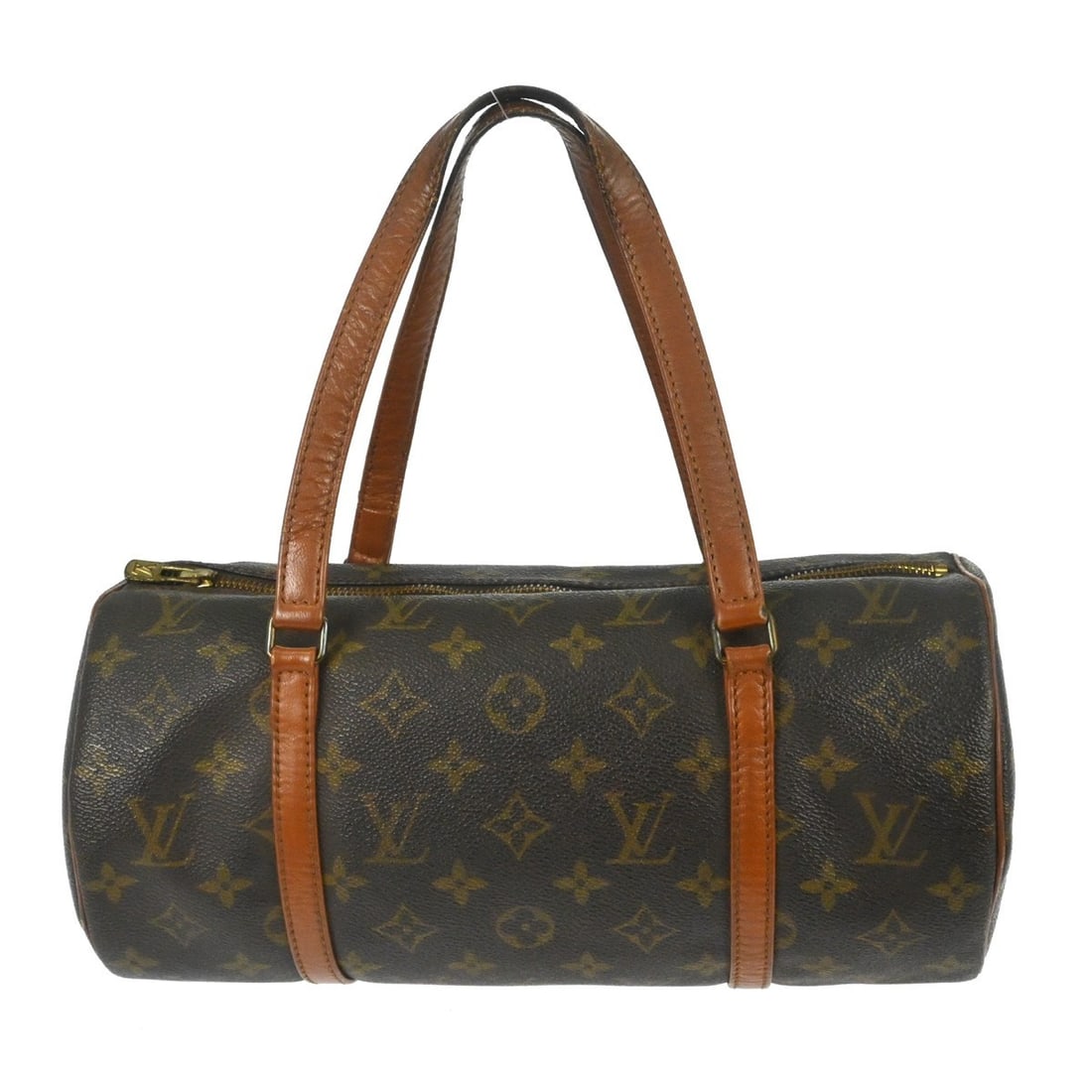 Louis Vuitton Papillon 30 Monogram Canvas Zip Handbag: Louis Vuitton Papillon 30 Monogram Canvas Zip Handbag This is a vintage Louis Vuitton Papillon 30 handbag, crafted from the brand's signature monogram canvas with brown leather double handles. The bag