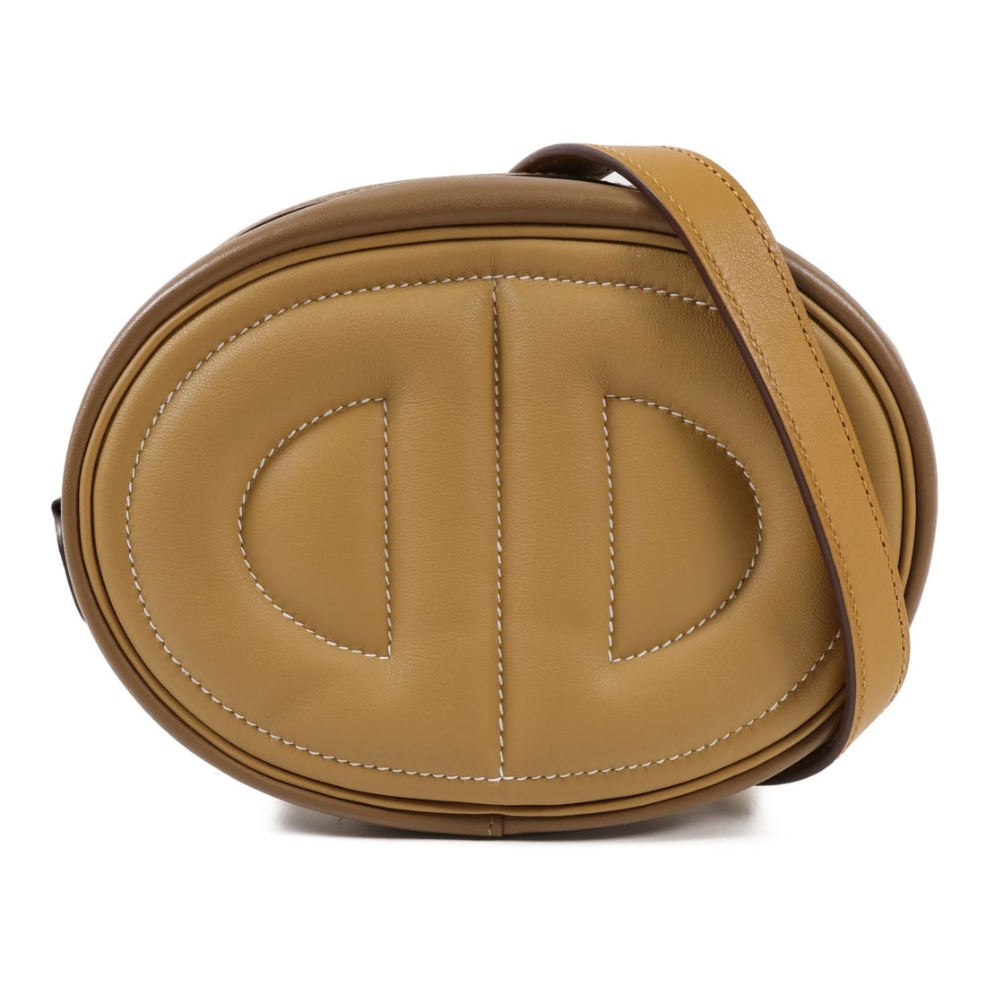 Hermes In the Loop Swift Leather Shoulder Bag Biscuit Brown: Hermes In the Loop Swift Leather Shoulder Bag Biscuit Brown This Hermes 'In the Loop' shoulder bag is crafted from Swift leather in a biscuit brown shade, offering a sophisticated and versatile access
